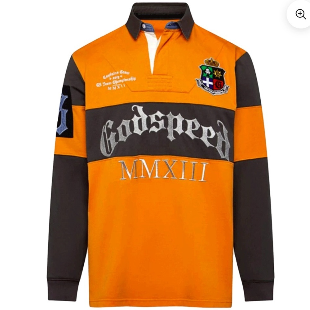 NWOT GodSpeed Sunkist’s Rugby Shirt - Picture 4 of 9